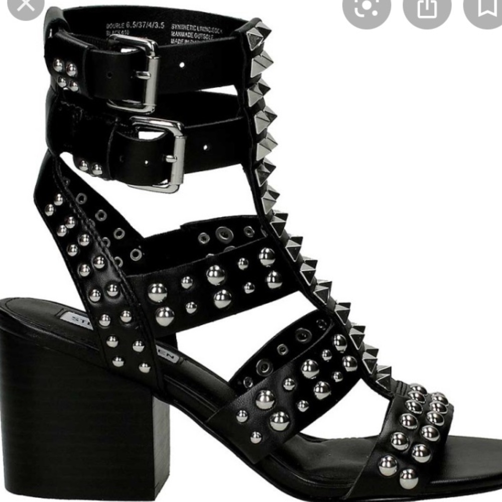 Spike and grommet sandals